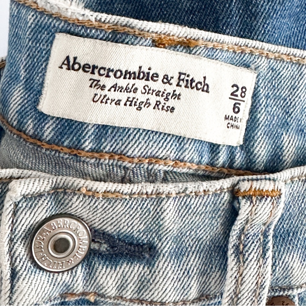 Abercrombie & Fitch The Ankle Straight Ultra High Rise Jeans - SIZE 28/6 - Picture 7 of 8